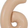 Oaktree Nude Folie Ballon Mat cijfer 6 | 86cm Oaktree Nude Folie Ballon Mat cijfer 6 | 86cm