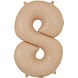 Oaktree Folienballonmatte „Zahl 8“ (Nude) | 86 cm