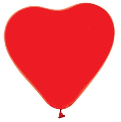 WeFiesta Rote Herzballons 30 cm | 6 Stück