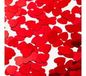 WeFiesta Gros cœurs en confettis rouges | 14 grammes
