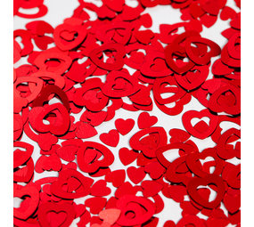 Cœur ouvert rouge en confettis | 14 grammes
