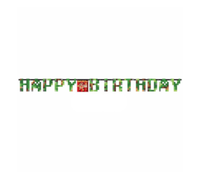 Amscan TNT Minecraft Party Buchstabenbanner „Happy Birthday“ mit Altersangabe, 320 x 25 cm | pro Stück Amscan TNT Minecraft Party Buchstabenbanner „Happy Birthday“ mit Altersangabe, 320 x 25 cm | pro Stück