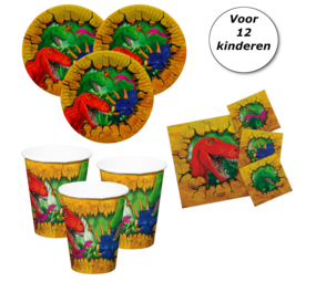 Tuf-Tuf Ensemble de table pour fête de dinosaures | 12 enfants