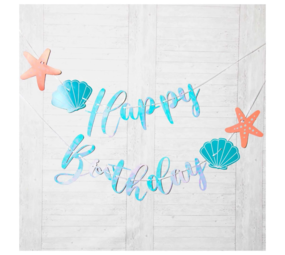 Amscan Mermaid Tail Letter Garland Happy Birthday 250cm | per piece
