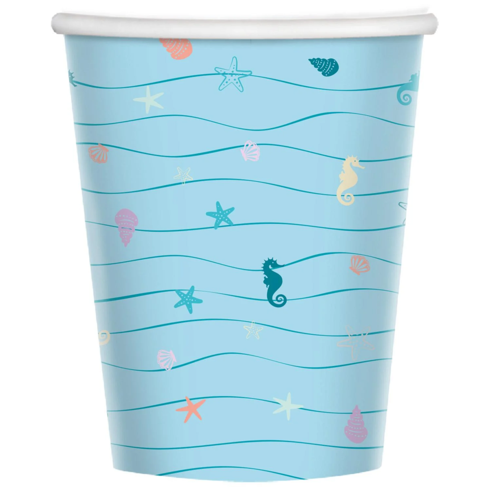 Amscan Gobelets queue de sirène 250 ml | 8 pièces