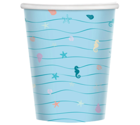 Amscan Meerjungfrauen-Becher 250 ml | 8 Stück
