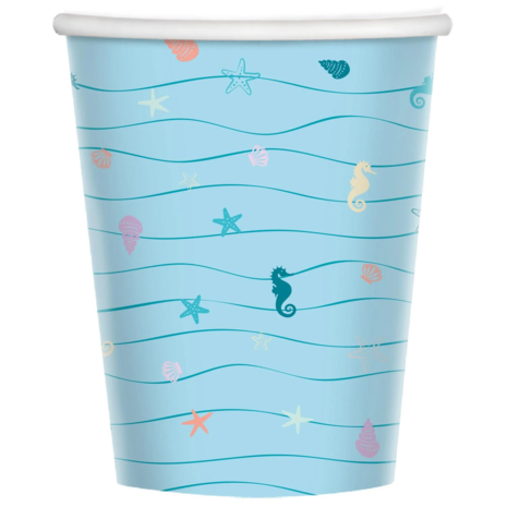 Amscan Gobelets queue de sirène 250 ml | 8 pièces