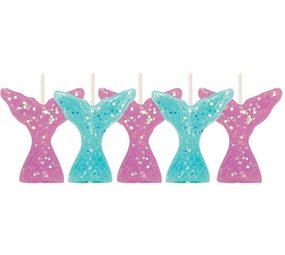 Creative Converting Mermaid Tail Candles 3.5cm | 5 pieces