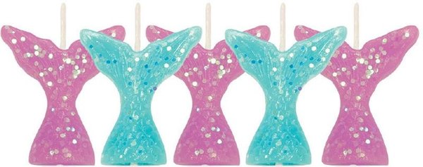 Creative Converting Zeemeermin Staart Kaarsjes 3,5cm | 5 stuks Creative Converting Zeemeermin Staart Kaarsjes 3,5cm | 5 stuks