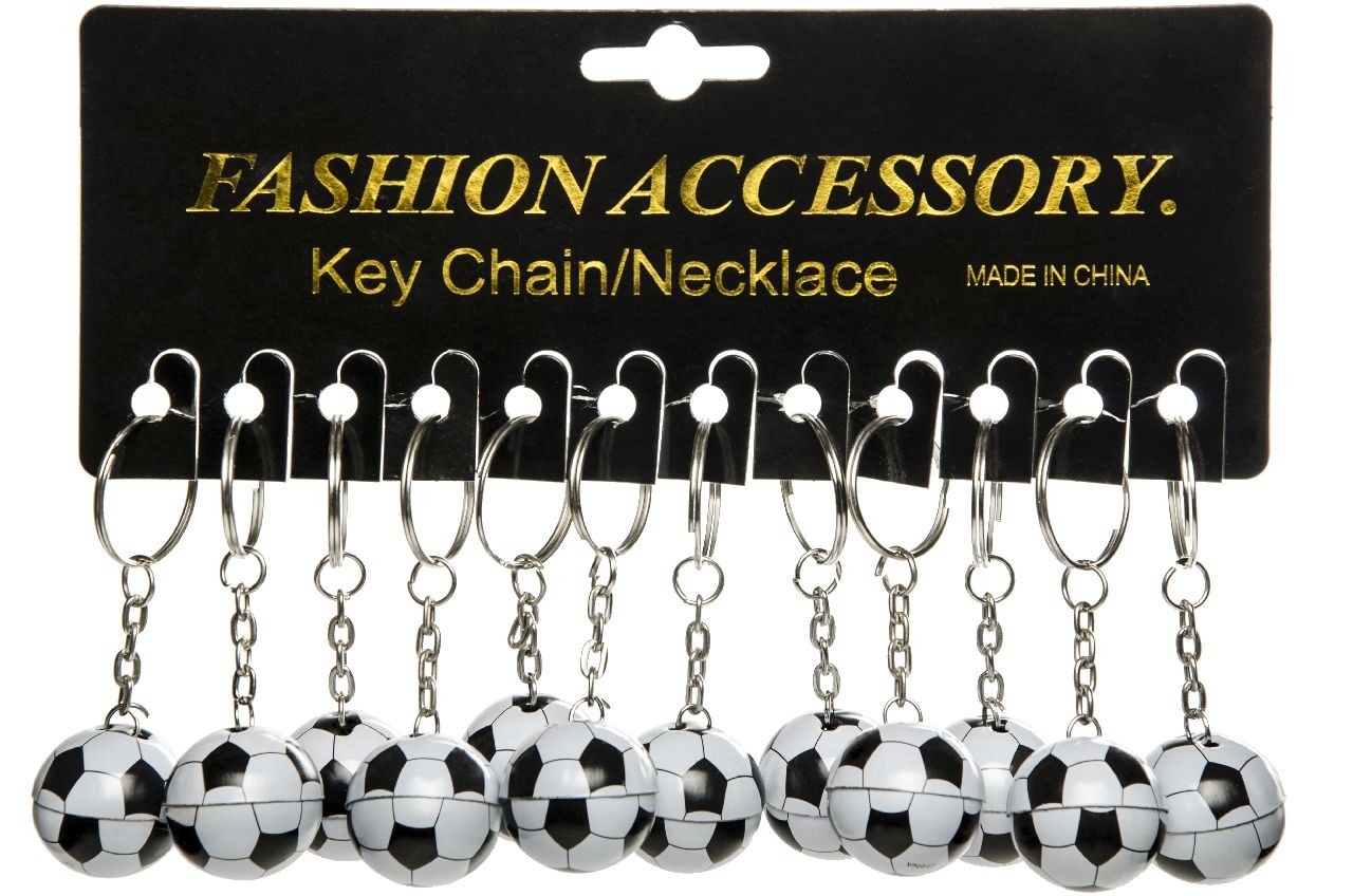LG Imports Metal Football Keychains | 12 pieces