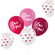 Folat "Love You" Pink Balloon Mix 33cm | 6 pieces