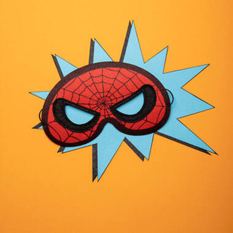 Folat Spiderman Masker Vilt | per stuk