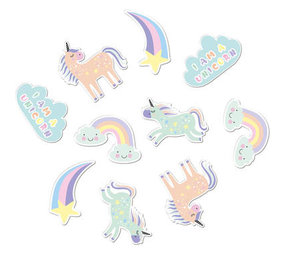 Folat Confettis de table Licorne et Arc-en-ciel | 45 pièces