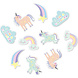 Folat Unicorn & Rainbows Table Confetti | 45 pieces