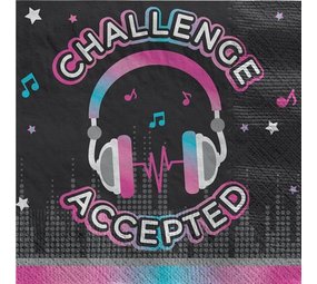 Amscan Tik Tok Servetten 33x33cm | 16 stuks Amscan Tik Tok Servetten 33x33cm | 16 stuks