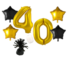 Tuf-Tuf Ballonstrauß zum 40. Geburtstag | 8-teilig