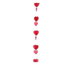 Amscan Red and White Hearts Balloon Tail 1.20m | per piece