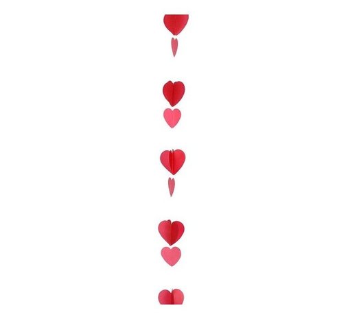 Amscan Red and White Hearts Balloon Tail 1.20m | per piece