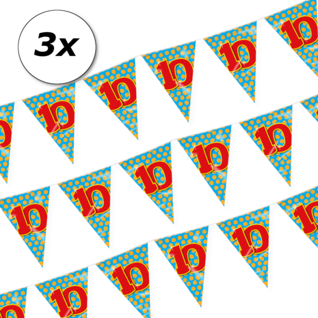 Paper Dreams Flaggengirlande zum 10-jährigen Jubiläum, 10 m | pro Stück Paper Dreams Flaggengirlande zum 10-jährigen Jubiläum, 10 m | pro Stück