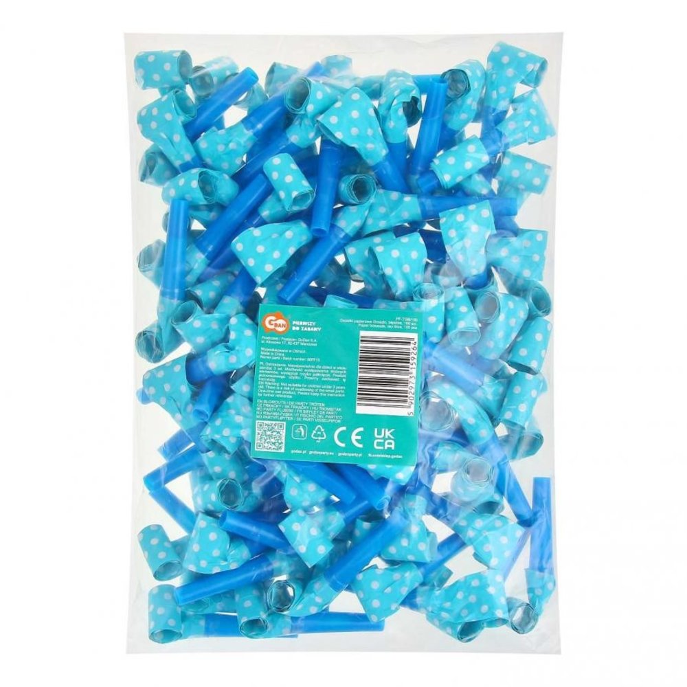 Roltong blauw met stippen | 100 stuks Roltong blauw met stippen | 100 stuks