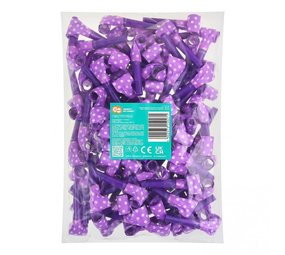 Purple rolled tongues with dots | 100 pieces Purple rolled tongues with dots | 100 pieces