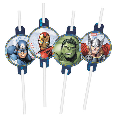 Procos Party Avengers Infinity Stones Straws | 4 pieces