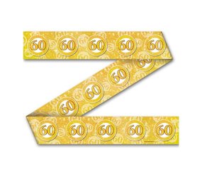 Paper Dreams Afzet Lint 60 jaar Getrouwd Goud 12 mtr | per stuk Paper Dreams Afzet Lint 60 jaar Getrouwd Goud 12 mtr | per stuk