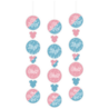 Paper Dreams Gender Reveal Party Hanging Decoration | 3 pieces Paper Dreams Gender Reveal Party Hanging Decoration | 3 pieces