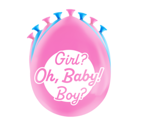 Paper Dreams Gender-Reveal-Party-Ballons | 8 Stück