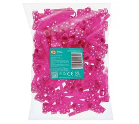 Langues roulées rose vif à pois | 100 pièces