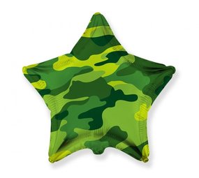 Camouflage Helium Balloon Star 46cm | per piece