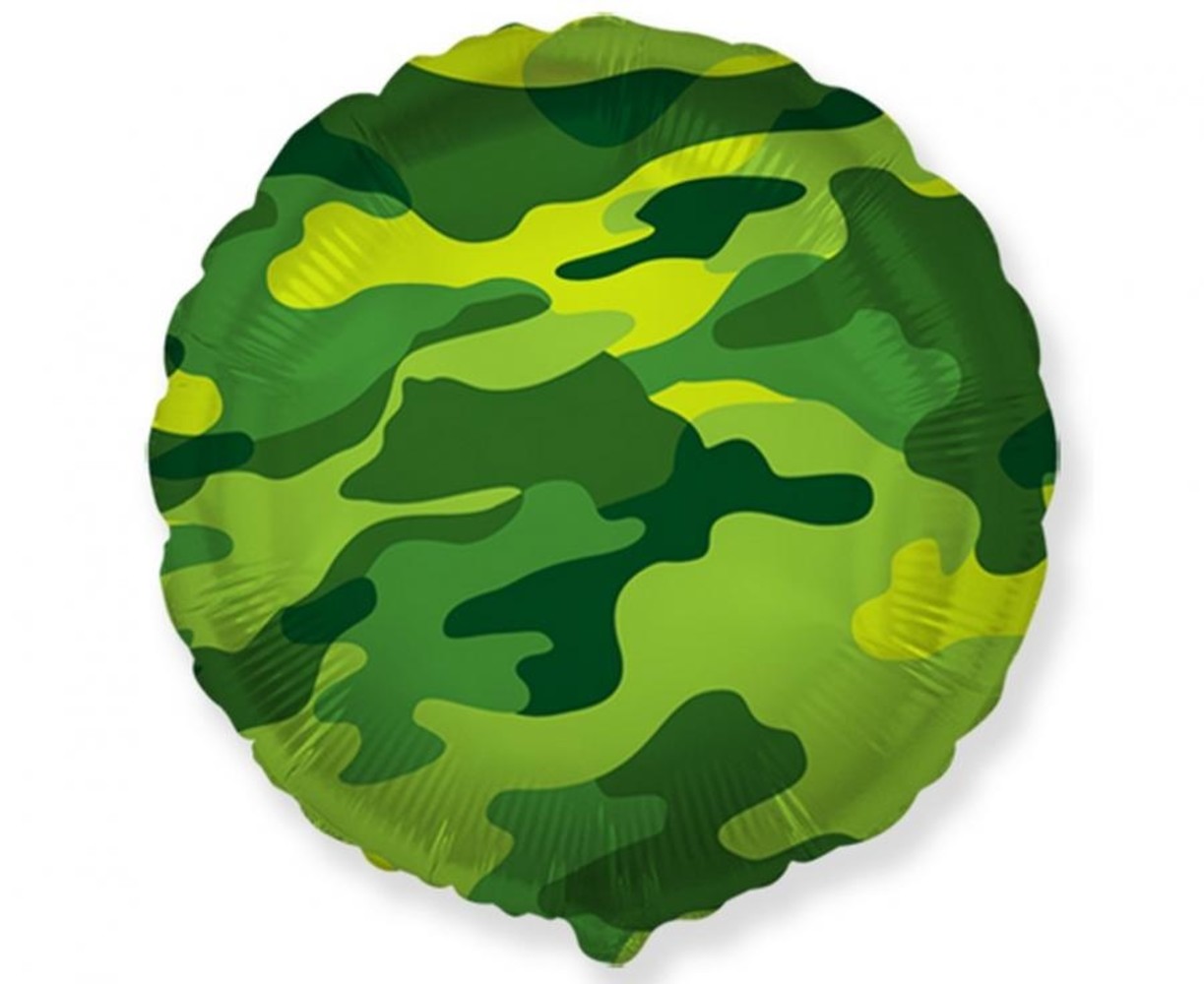 Camouflage Helium Balloon Round 46cm | per piece