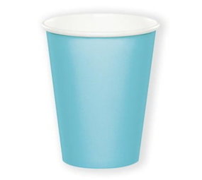 Amscan Hellblaue Tasse 250 ml | 8 Stück