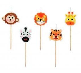 Godan Jungle Dieren Kaarsen Set | 5 stuks