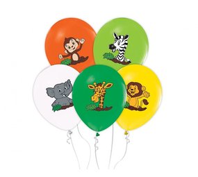 Godan Ballons Jungle 30 cm | 5 pièces