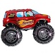 Flexmetal Ballon en aluminium Monster Truck rouge | 35 cm