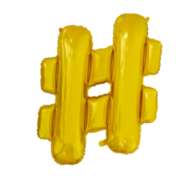 Flexmetal Ballon hashtag en aluminium 40 cm | à l'unité