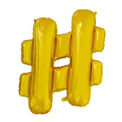 Flexmetal Folienballon Hashtag 40 cm | pro Stück