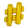 Flexmetal Folienballon Hashtag 40 cm | pro Stück Flexmetal Folienballon Hashtag 40 cm | pro Stück
