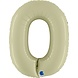 Grabo Olive Green Foil Balloon Number 0 | 102cm