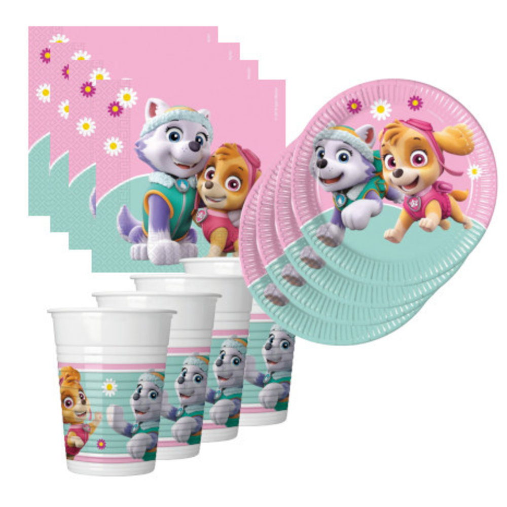 Tuf-Tuf Paw Patrol Tischset mit Skye und Everest | 8 Kinder