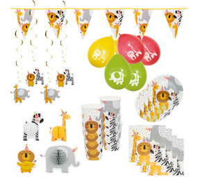 Tuf-Tuf Safari Kids Tafel- en Versiering set | 51-delig Tuf-Tuf Safari Kids Tafel- en Versiering set | 51-delig