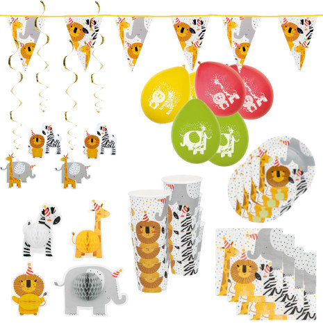 Tuf-Tuf Safari Kids Table and Decoration Set | 51-piece