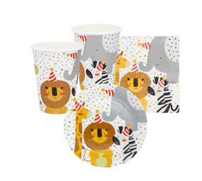 Tuf-Tuf Safari-Kindertischset | 8 Kinder