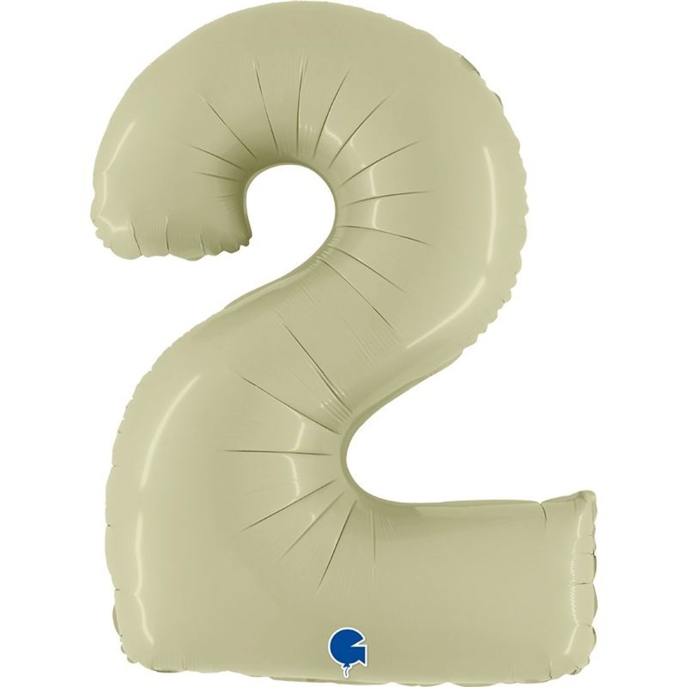 Grabo Olive Green Foil Balloon Number 2 | 102cm