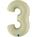 Grabo Olive Green Foil Balloon Number 3 | 102cm