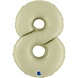Grabo Ballon en aluminium vert olive en forme de chiffre 8 | 102 cm