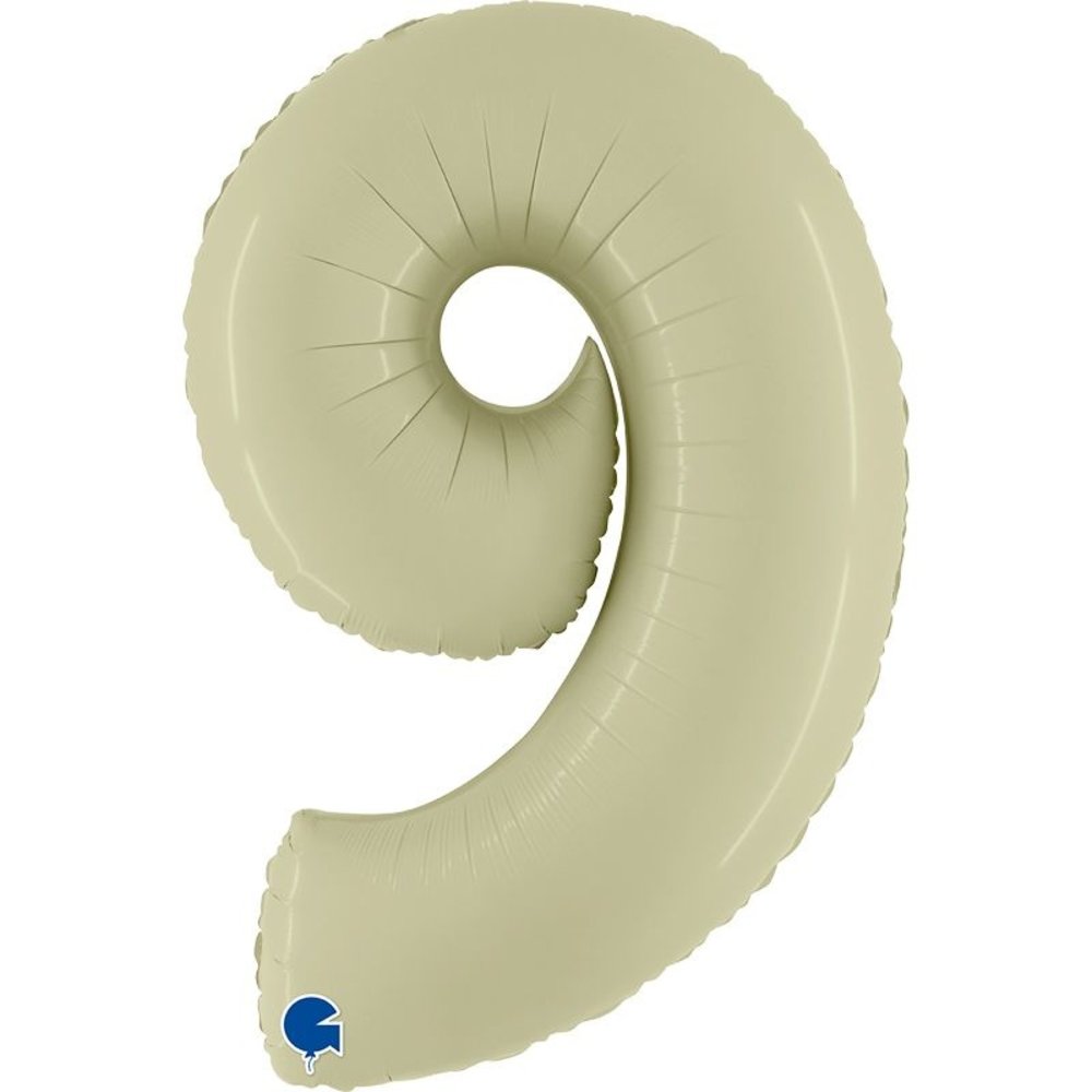 Grabo Olive Green Foil Balloon Number 9 | 102cm