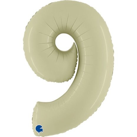 Grabo Olivgrüner Folienballon, Zahl 9 | 102 cm