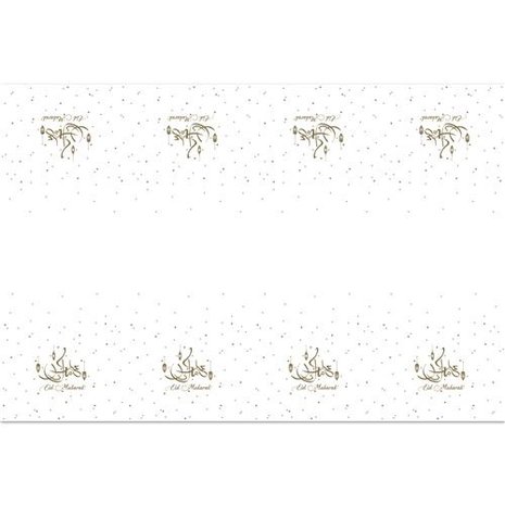 Tuf-Tuf Service de table Eid Mubarak or et blanc | 6 personnes